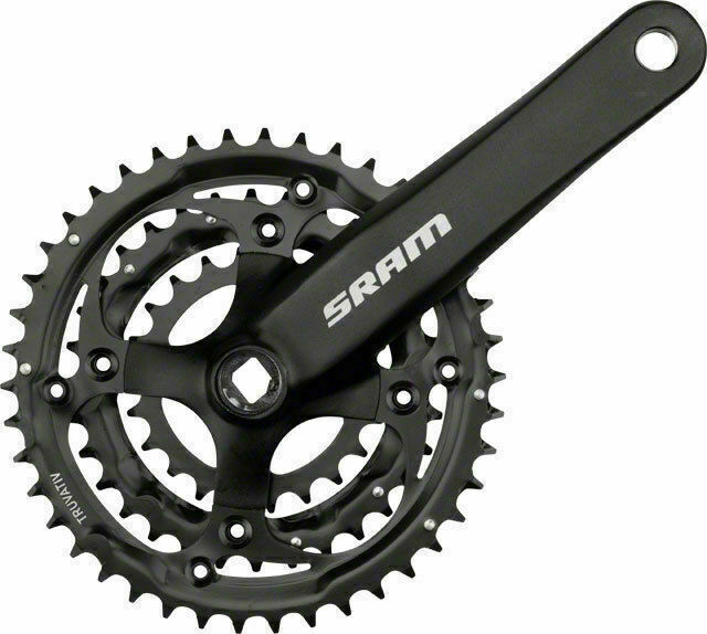 SRAM S-600 8 Speed Triple Crankset 170mm - Black