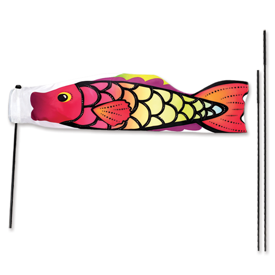 Soundwinds Koi Windsock Bike Flag - Warm Tropical Fish