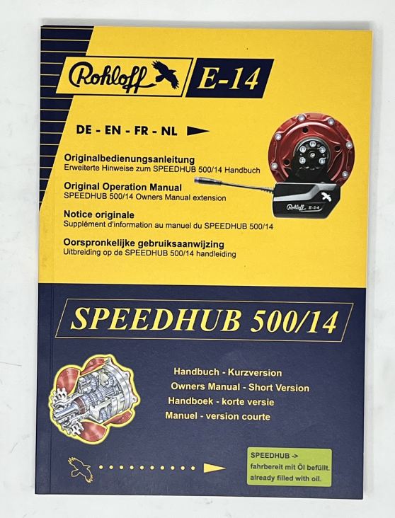 Rohloff Speedhub 500/14 Owners Manual Extension for E-14 upgrade