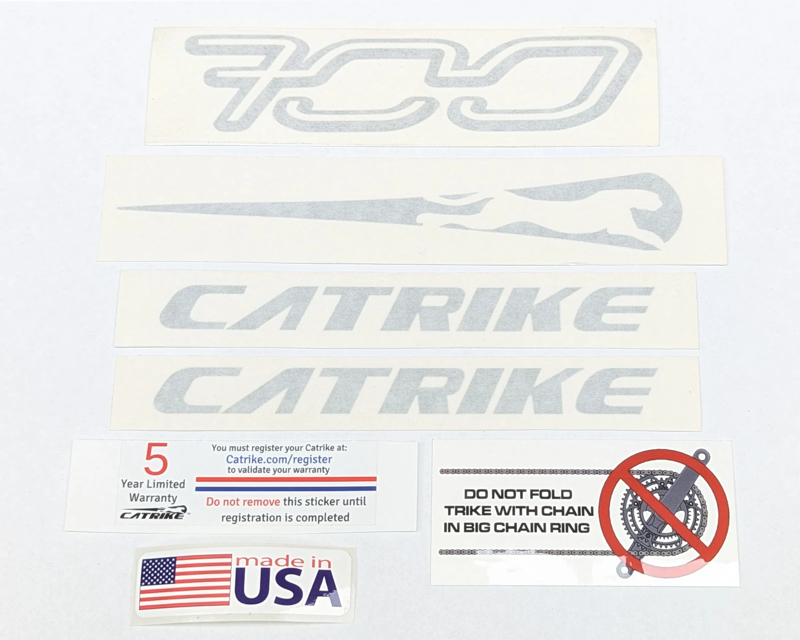 Catrike 700 Decal Pack - Silver