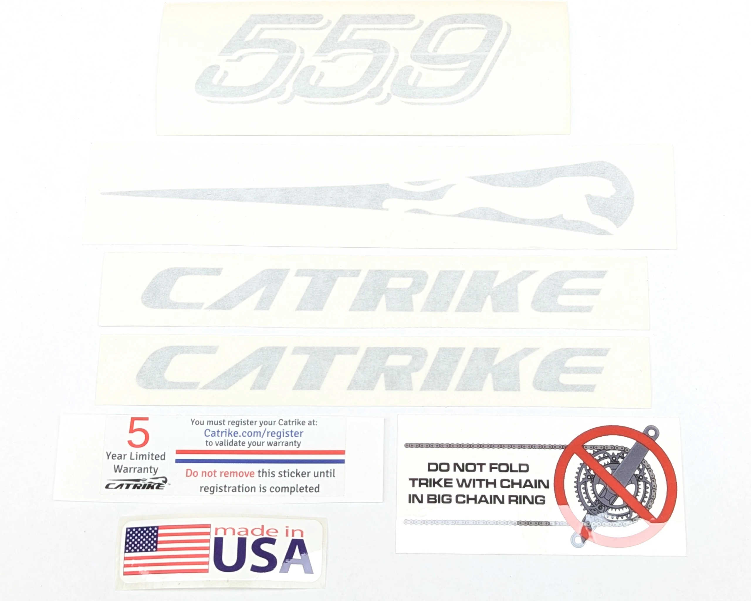 Catrike 559 Decal Pack - Silver