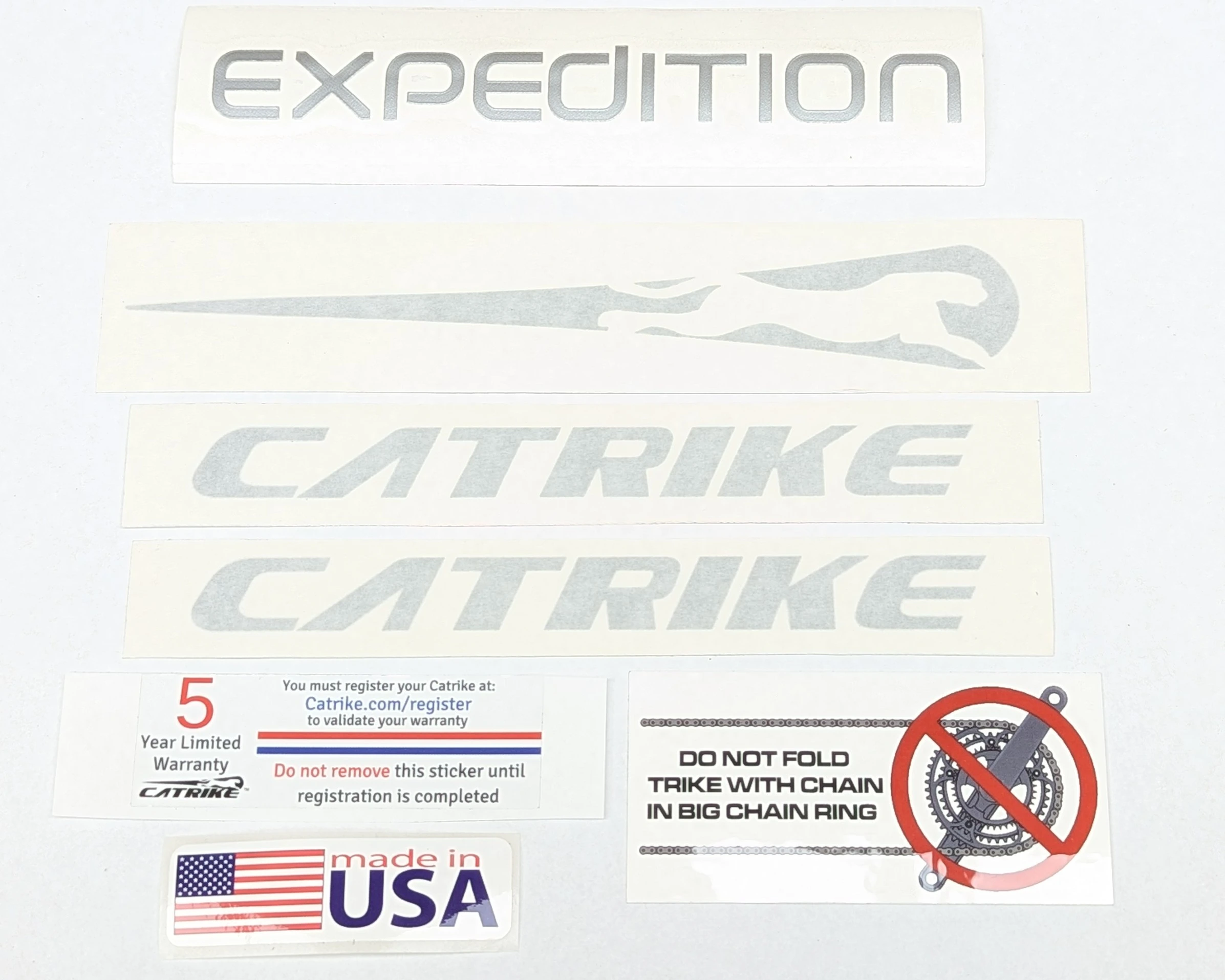 Catrike Expedition Decal Pack - Silver