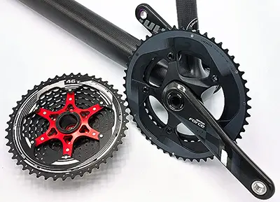 CarbonTrike 2.0 Gearing Upgrade - Super Wide Range 53/39T Crankset and 11-46T Cassette