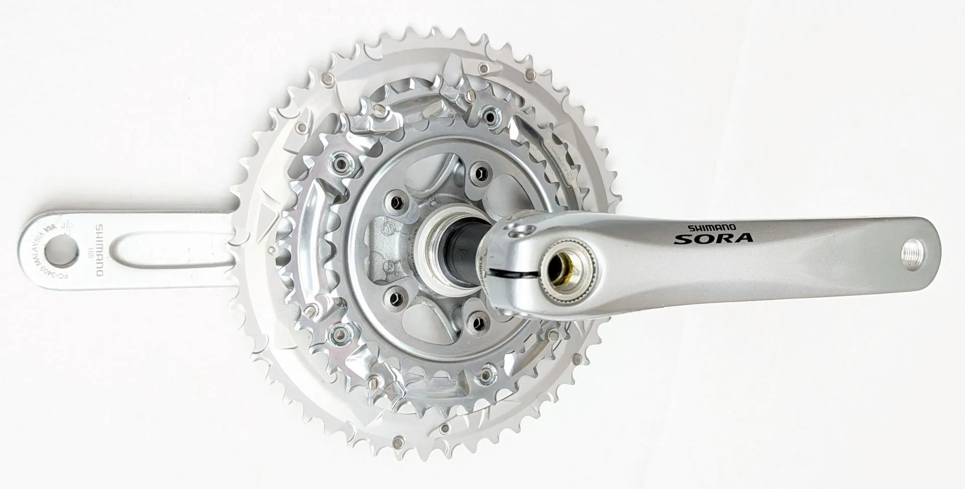 Shimano Sora FC-3403 165mm 50/39/30t Triple Crankset - Silver
