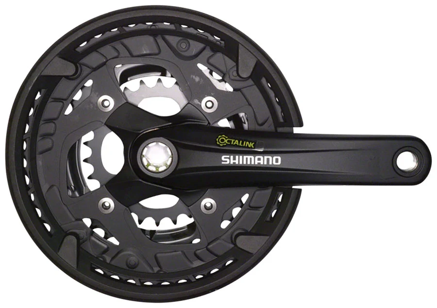 Shimano Alivio FC-T4010 Crankset - 170mm, 9-Speed, 44/32/22t, 104/64 BCD, Black