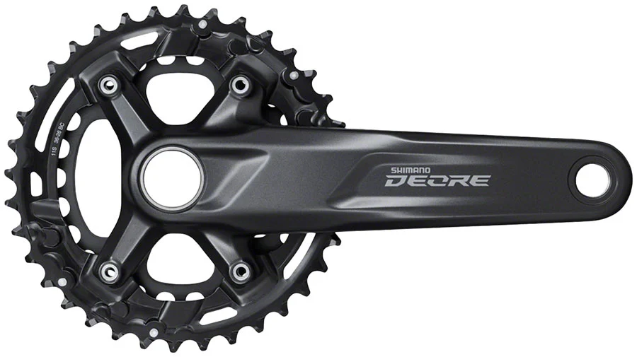 Shimano Deore FC-M5100-2 Crankset - 170mm, 11-Speed, 36/26t, 96/64 BCD, Black