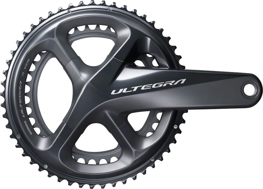 Shimano Ultegra FC-R8000 Crankset - 170mm, 50/34t, 11-Speed, 110 Asymmetric BCD, Black 