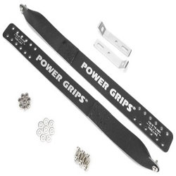 Power Grips Extra Long Pedal Straps (375mm) with Hardware - Black